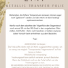 2in1 Metallic Folie Trauer 1 || KERZEN|| GLAS || KERAMIK