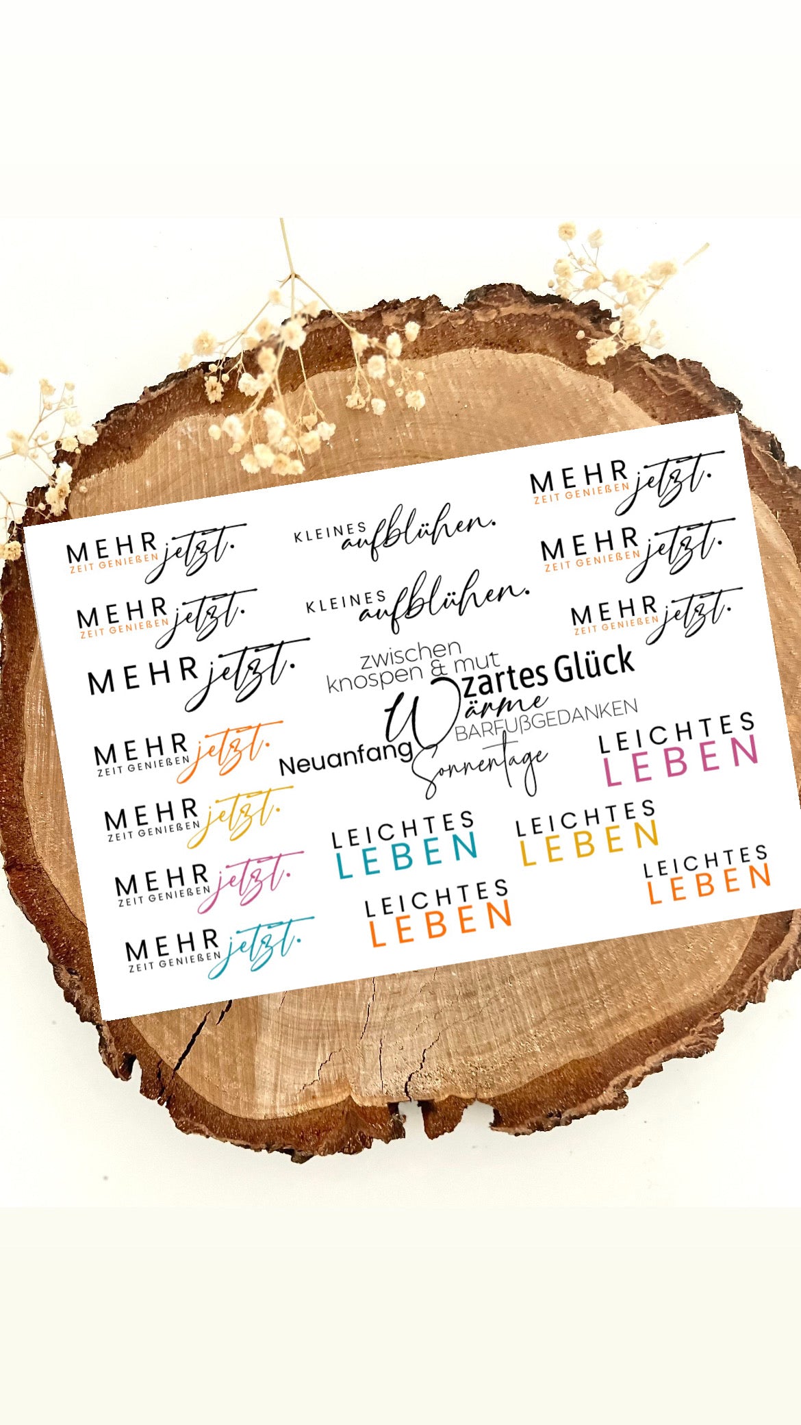 Rub on UV Sticker randlos Frühling S7