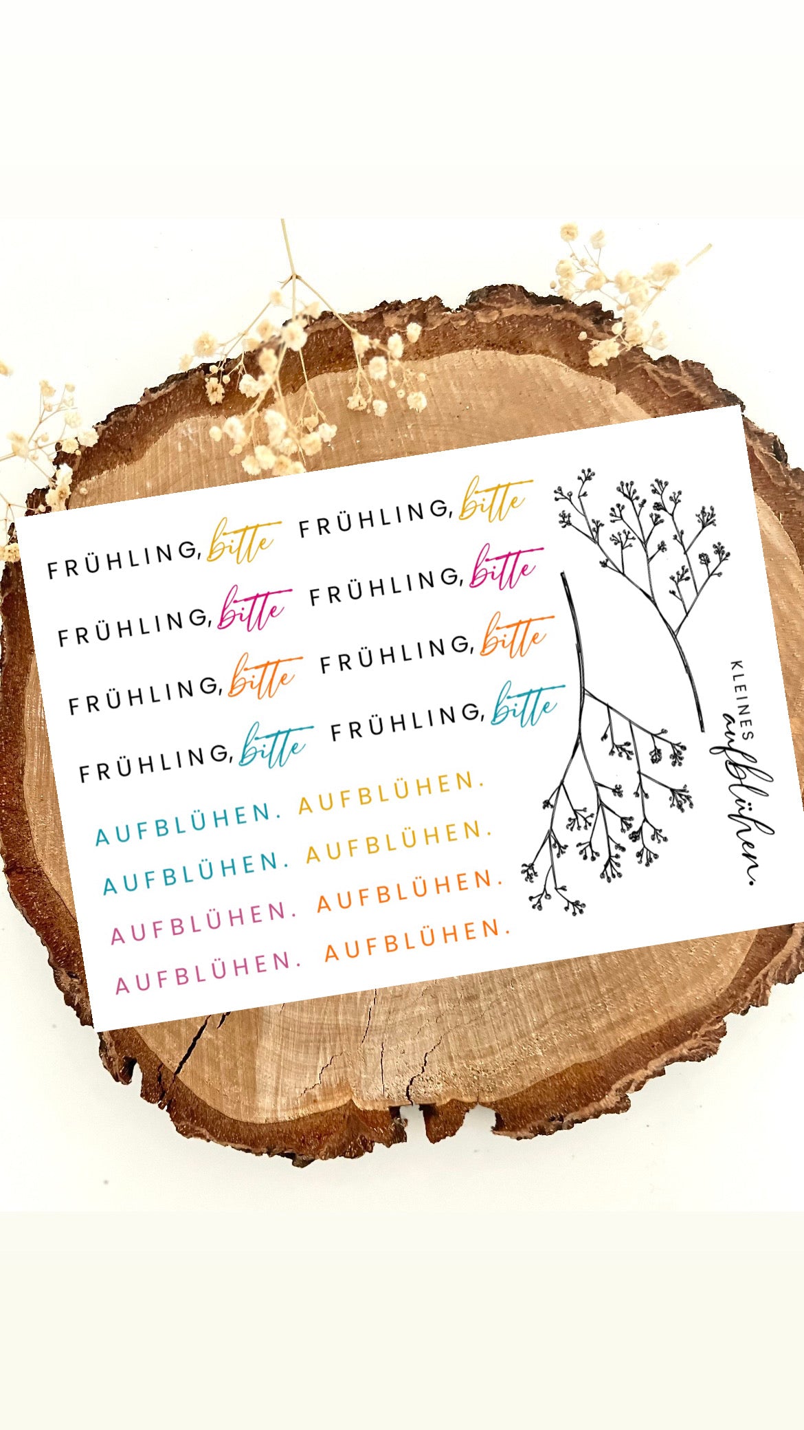 Rub on UV Sticker randlos Frühling S4