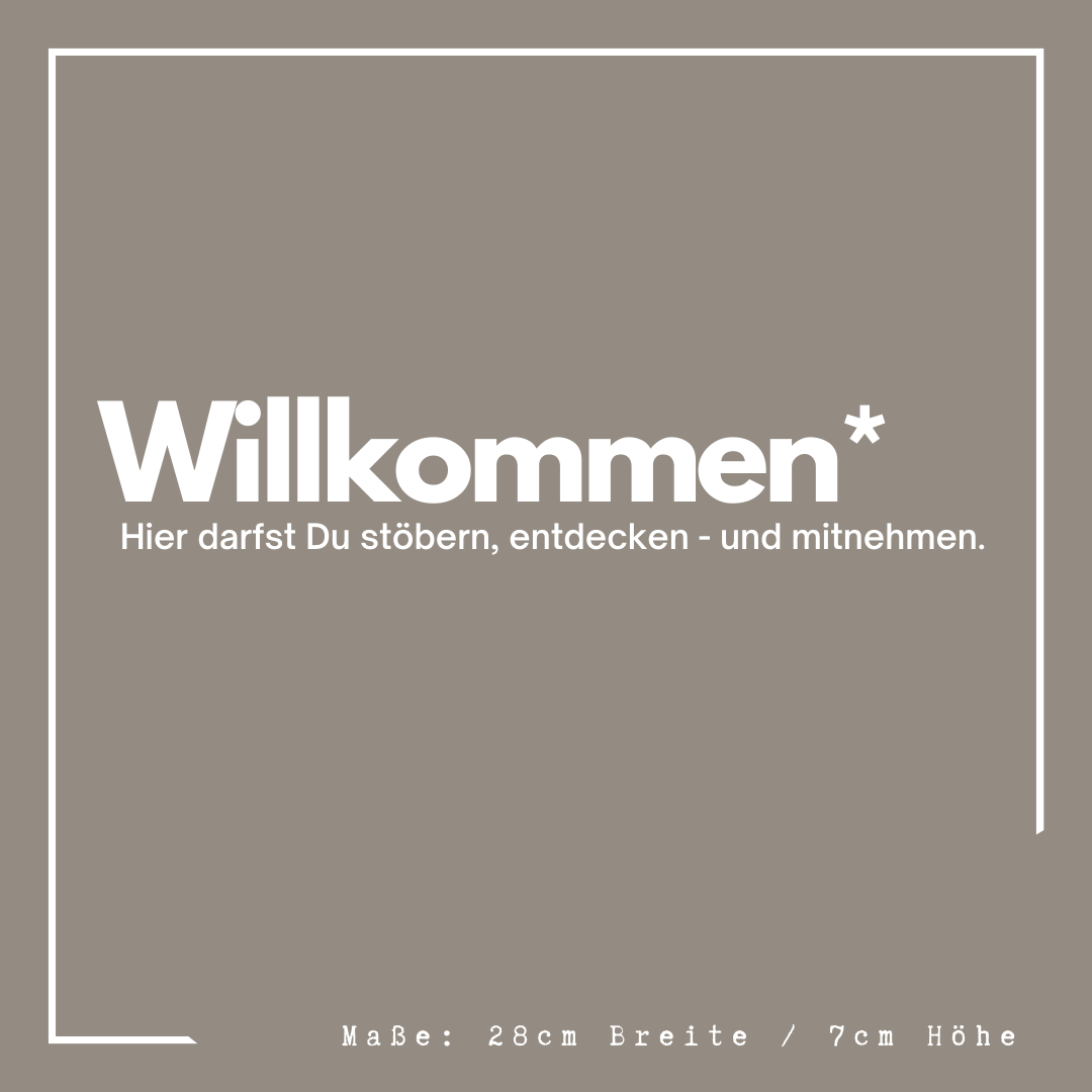 SB-Haus Beschriftung Motiv „Willkommen“ MATT