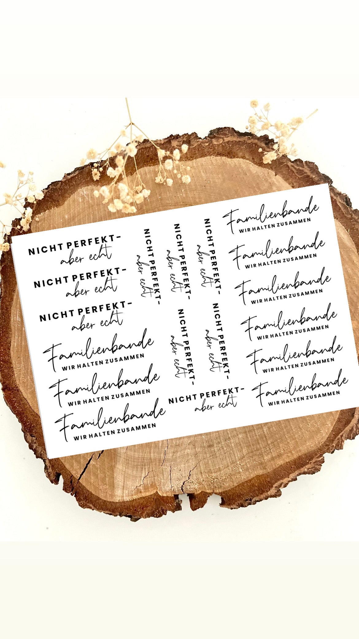 Rub on UV Sticker randlos S6