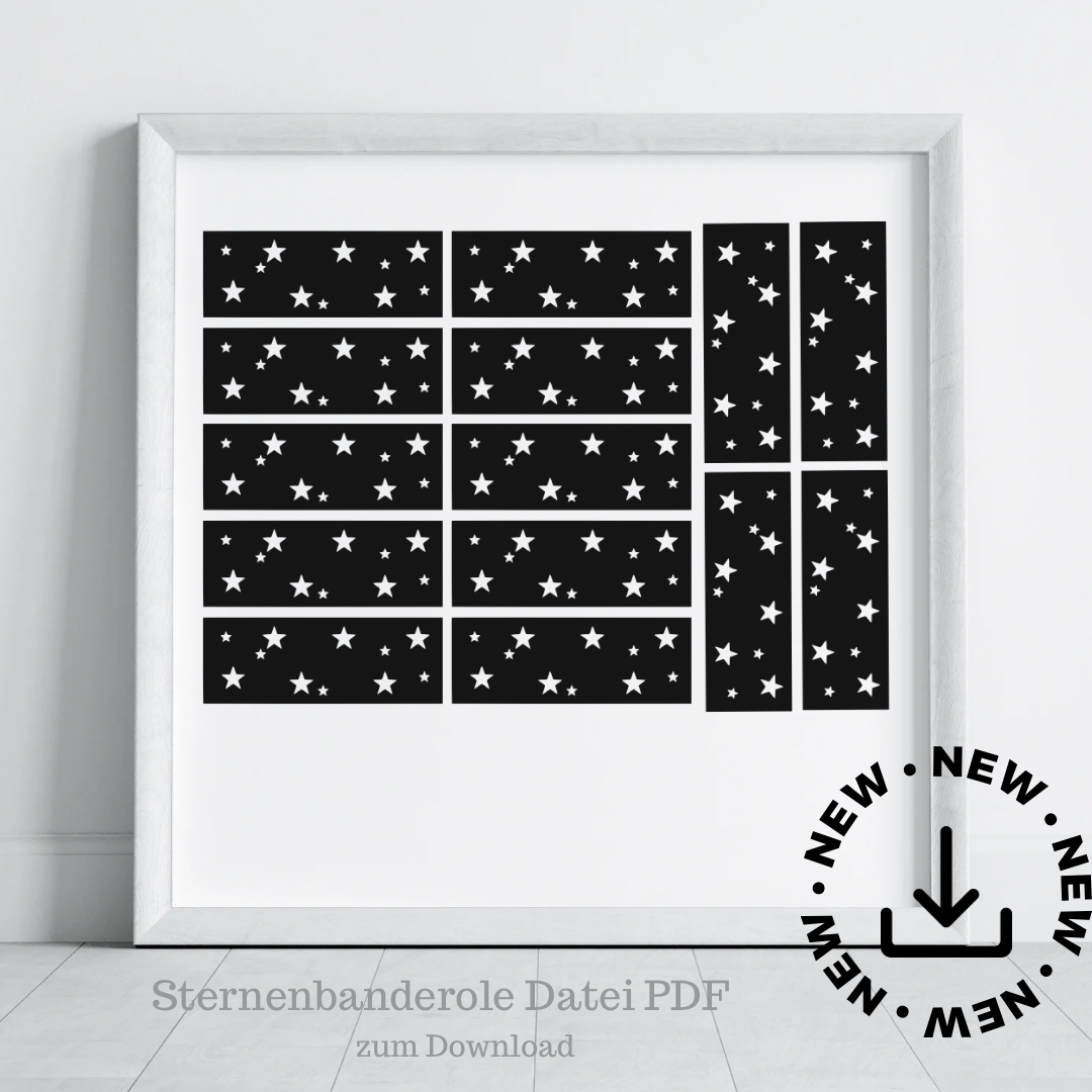 Print Datei Kerzenfolie/Sternenbanderole | PDF/ SVG