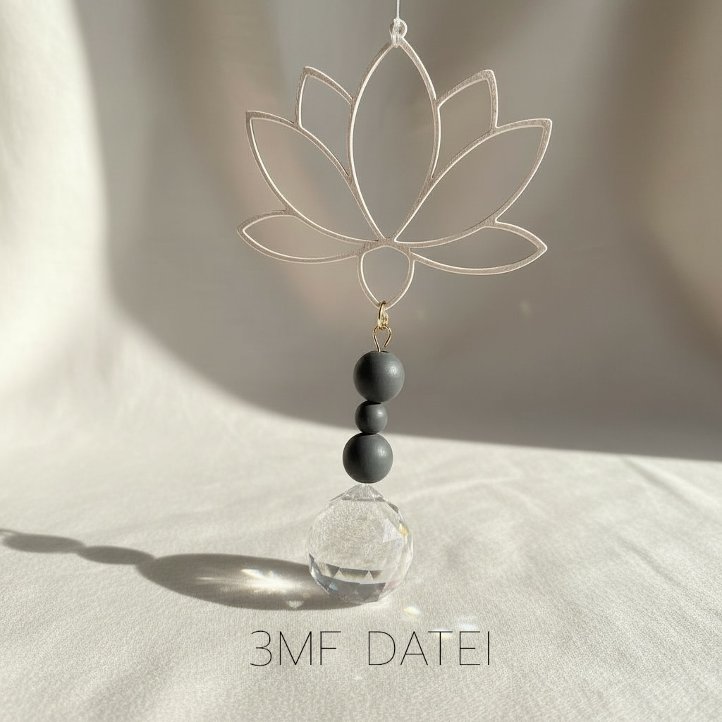 Sonnenfänger Lotusblume - 3MF Datei für 3D Druck