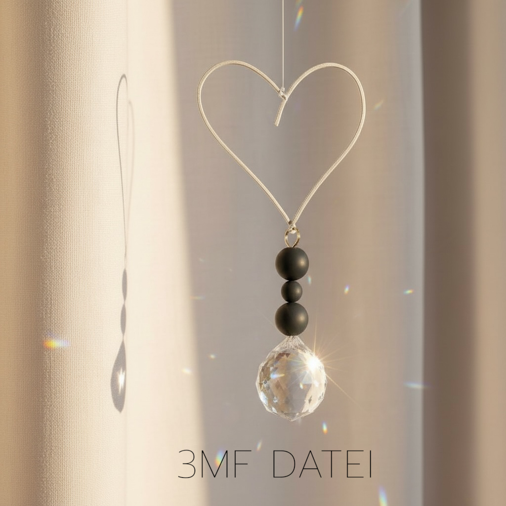 Sonnenfänger Herz- 3MF Datei für 3D Druck