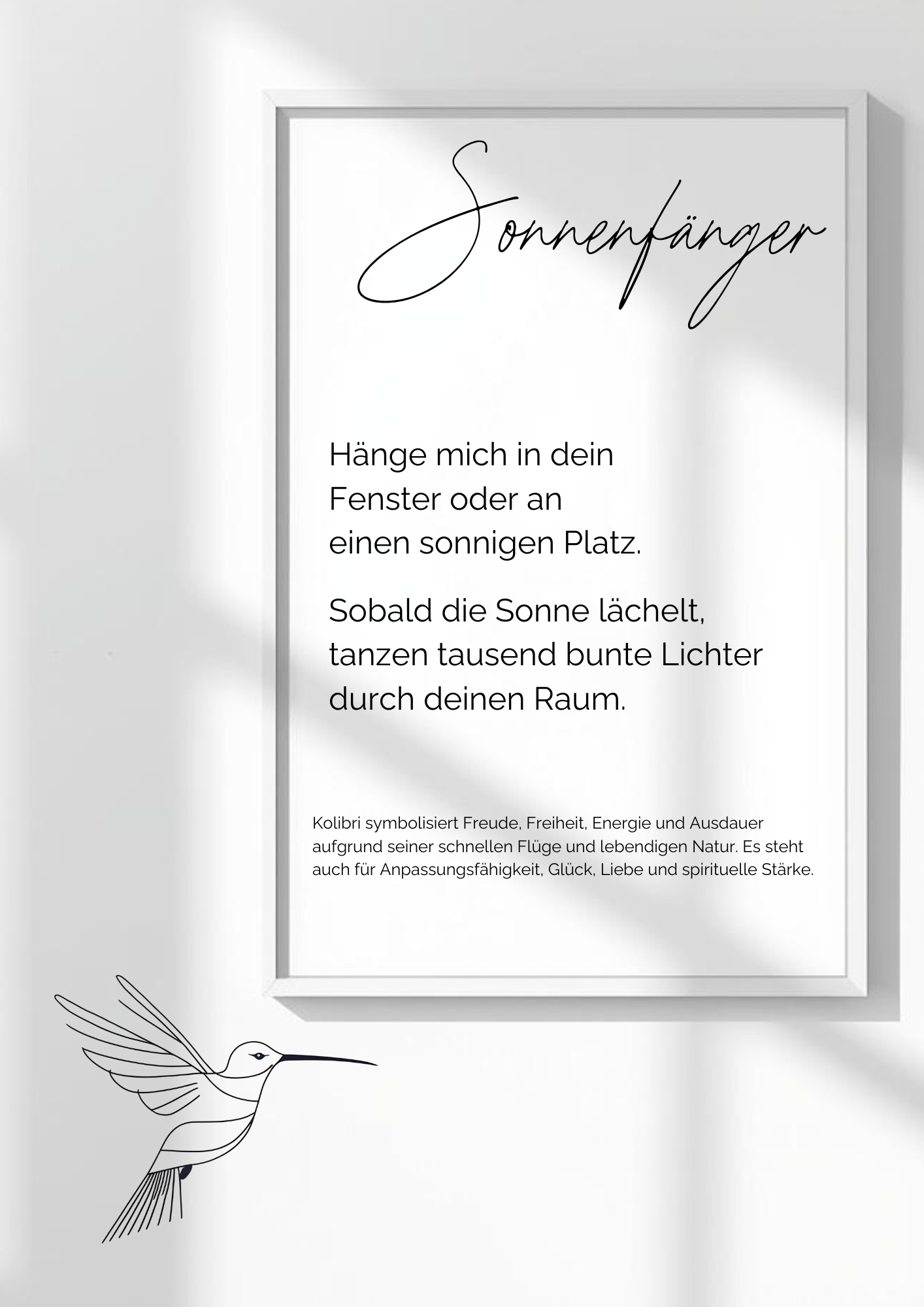 Kolibri Sonnenfänger Karten - 8er Set