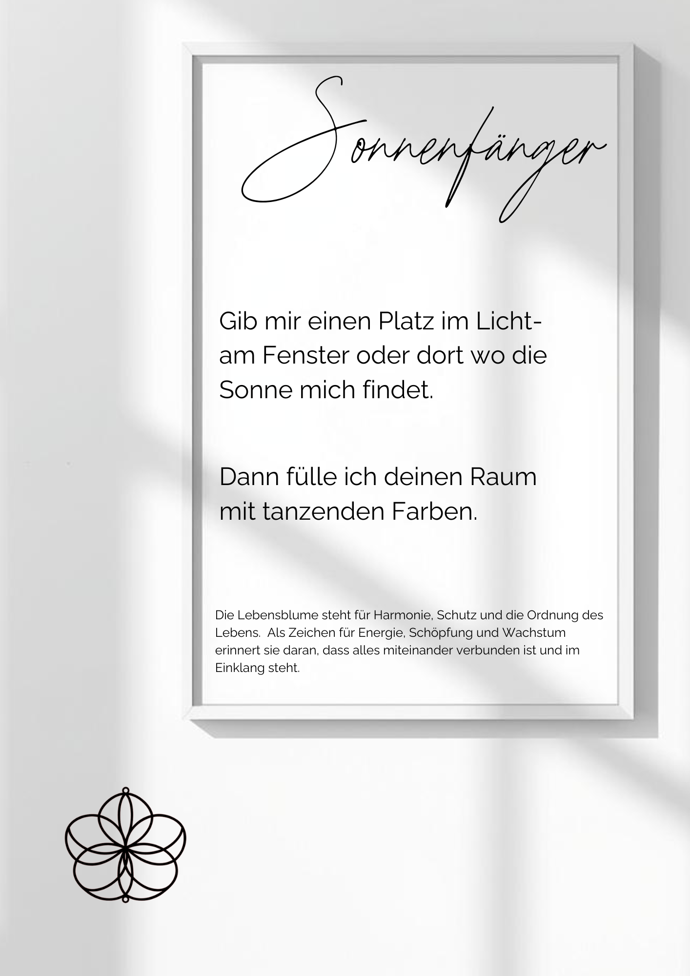 Lebensblume Sonnenfänger Karten - 8er Set