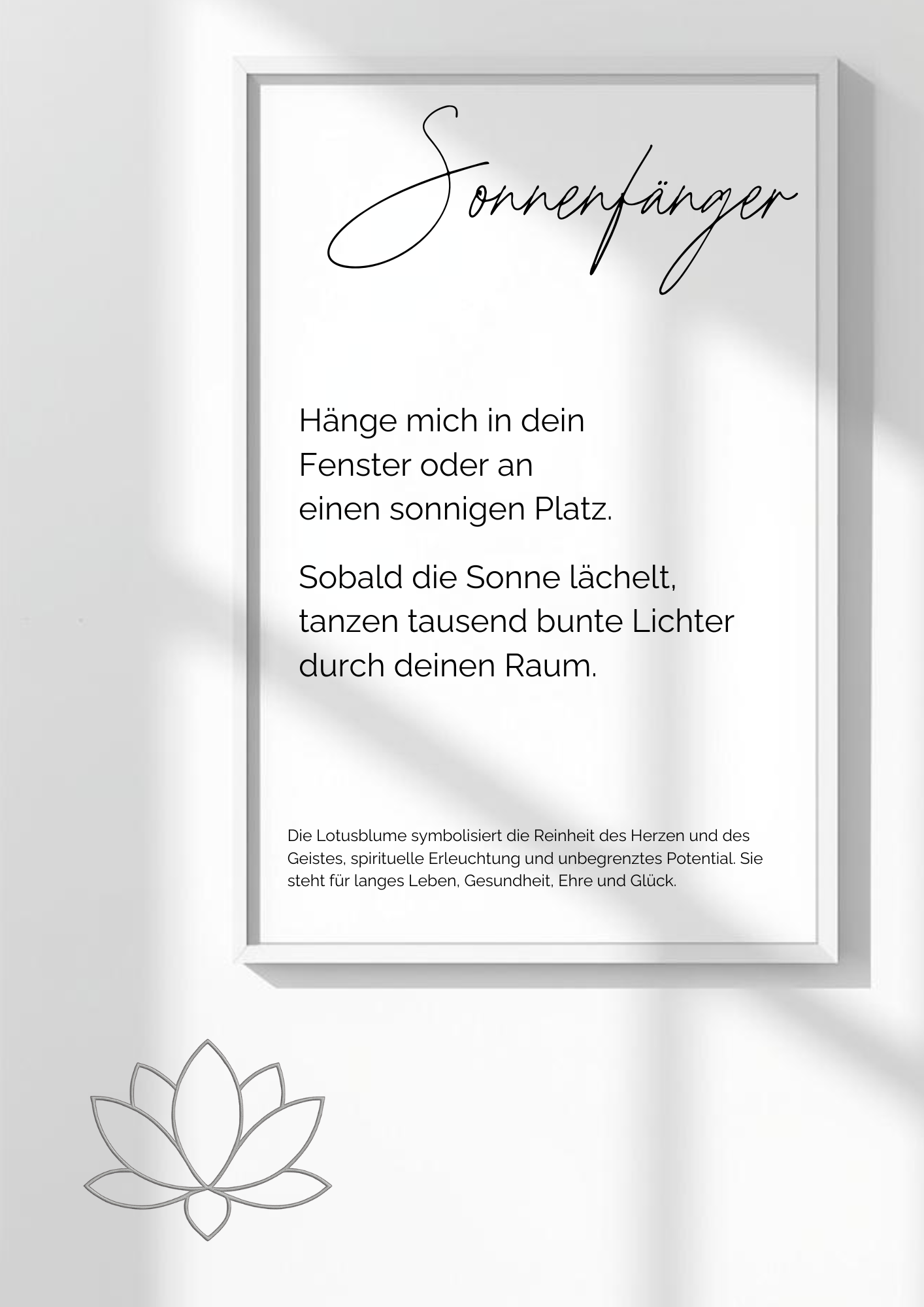 Lotusblume Sonnenfänger Karten - 8er Set