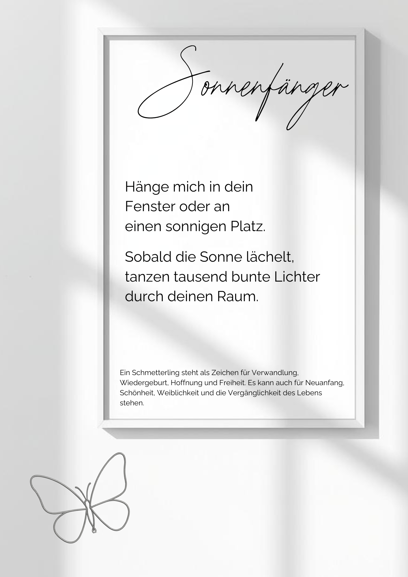 Schmetterling Sonnenfänger Karten - 8er Set